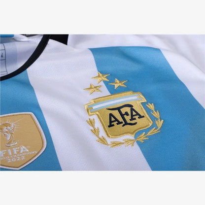 Youth Replica adidas Argentina THREE STAR Home Jersey 2023