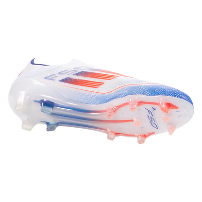 adidas F50 Elite Laceless FG Firm Ground Soccer Cleat White/Solar Red/Lucid Blue