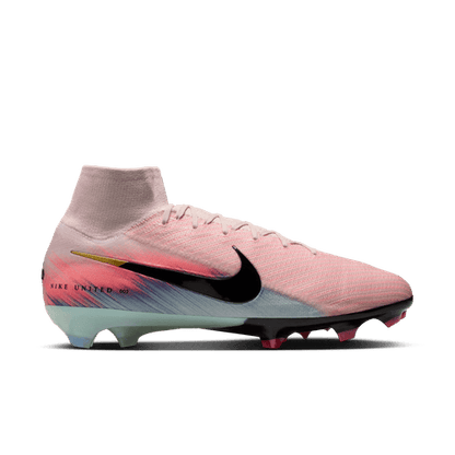 Nike United Mercurial Superfly 10 Elite FG Firm Ground Soccer Cleat- Silt Red/Racer Blue