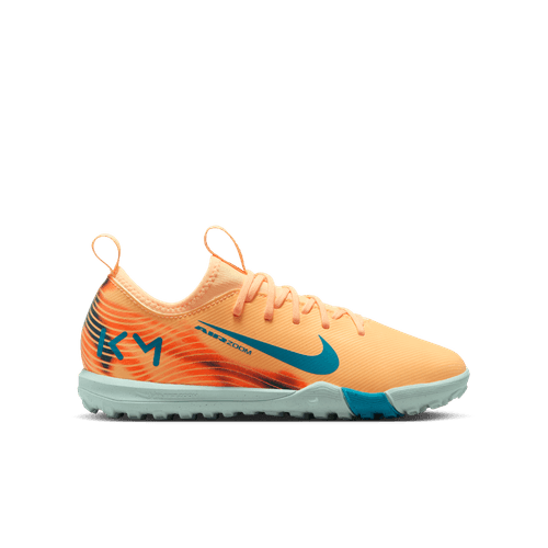 Nike Kids Zoom Mercurial Vapor 16 Academy KM TF Soccer Shoes - Melon Tint/ Turq