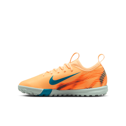 Nike Kids Zoom Mercurial Vapor 16 Academy KM TF Soccer Shoes - Melon Tint/ Turq