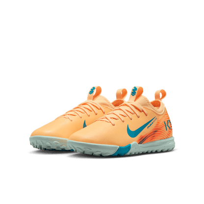 Nike Kids Zoom Mercurial Vapor 16 Academy KM TF Soccer Shoes - Melon Tint/ Turq