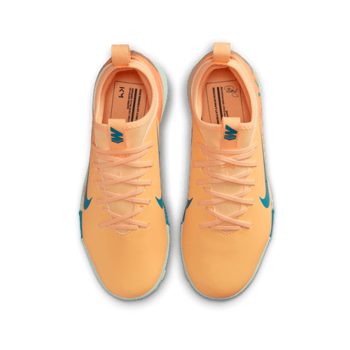 Nike Kids Zoom Mercurial Vapor 16 Academy KM TF Soccer Shoes - Melon Tint/ Turq