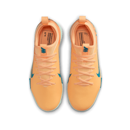 Nike Kids Zoom Mercurial Vapor 16 Academy KM TF Soccer Shoes - Melon Tint/ Turq