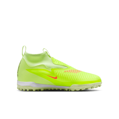 Nike Junior Phantom 6 High Academy TF Turf Soccer Cleats - Hyper Crimson