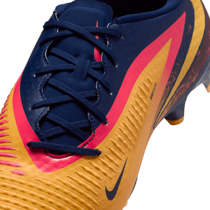 Nike Phantom 6 Low Academy FG "Erling Haaland" Firm Ground Soccer Cleats- Laser Orange/Lemon Venom/Blue Void