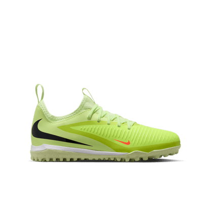 Nike Junior Phantom 6 Low Academy TF Turf Soccer Cleats - Hyper Crimson/ Black- Life lime