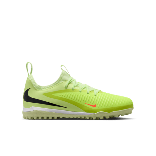 Nike Junior Phantom 6 Low Academy TF Turf Soccer Cleats - Hyper Crimson/ Black- Life lime