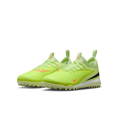 Nike Junior Phantom 6 Low Academy TF Turf Soccer Cleats - Hyper Crimson/ Black- Life lime