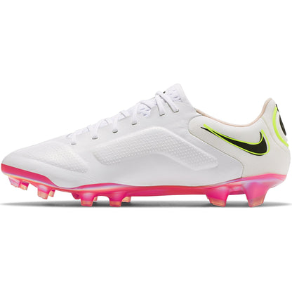 Nike Tiempo Legend 9 Elite FG Firm Ground Soccer Cleat -  White/Black/Bright Crimson/Pink Blast