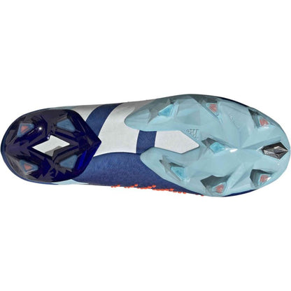 adidas Predator Accuracy+ FG Firm Ground Soccer Cleat - Royal/ White/Blue