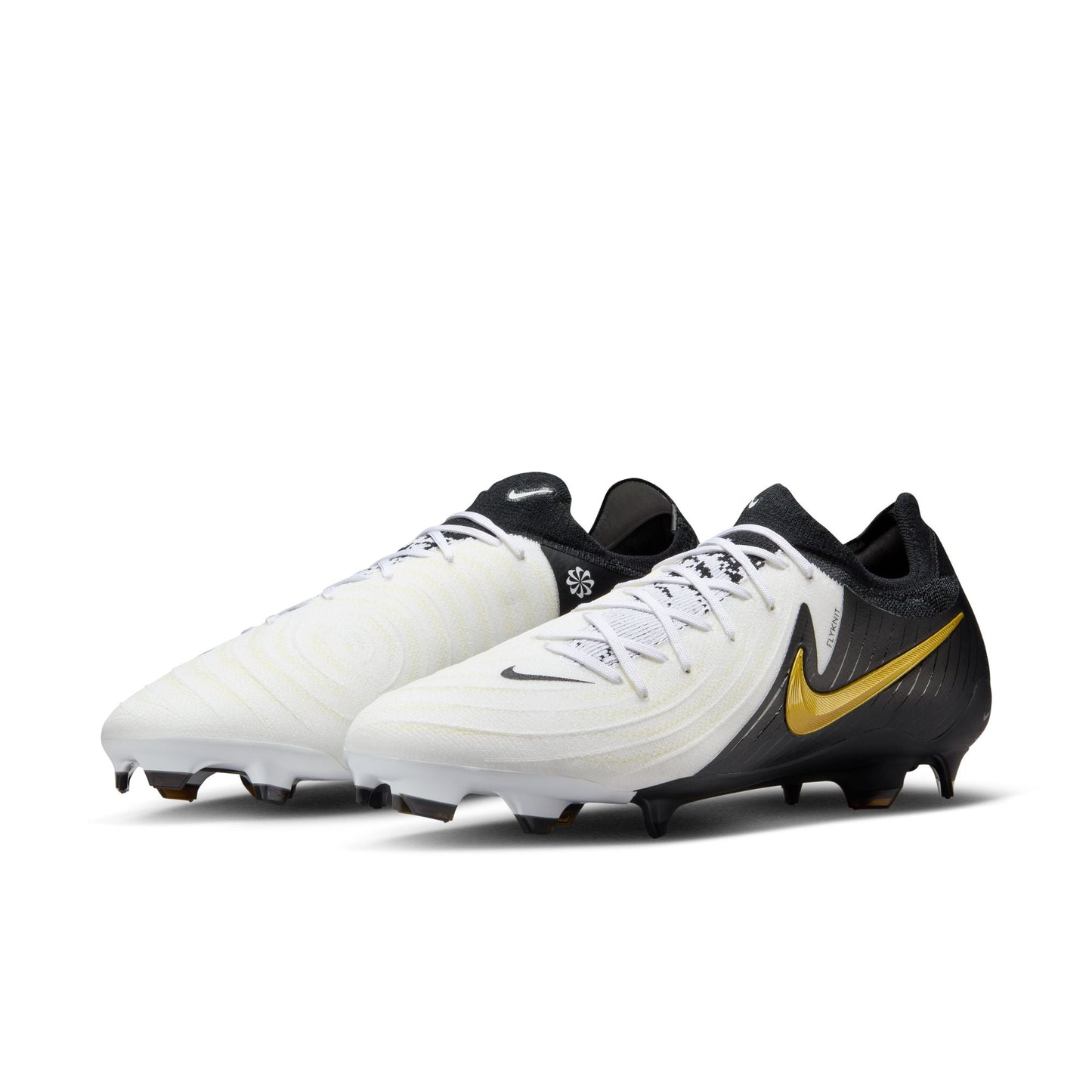 Nike Phantom GX 2 Pro FG Firm Ground Soccer Cleat - White/Black/Metallic Gold