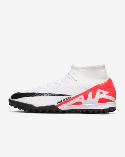 Nike Air Zoom Mercurial Superfly 9 Academy TF Turf Soccer Shoe - Bright Crimson/ White-Black