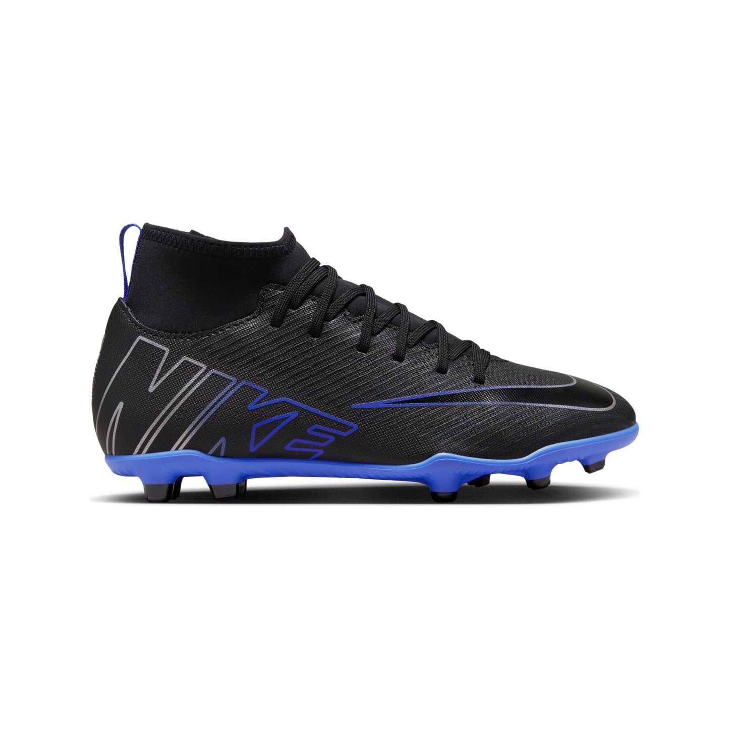 Nike Junior Zoom Mercurial Superfly 9 Dream Speed Club FG/MG Soccer Cleat- Black/Chrome/Hyper Royal