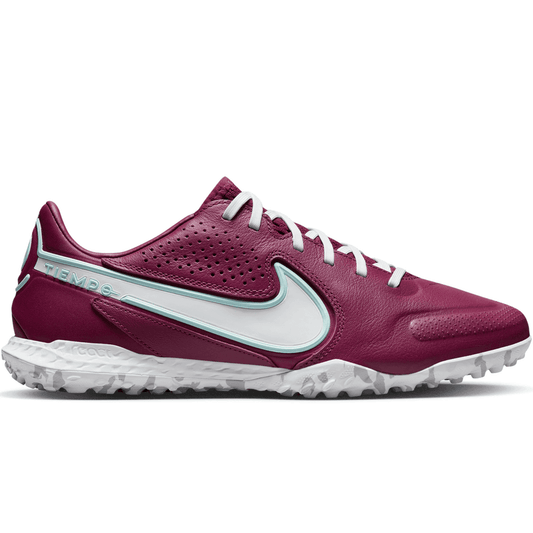 Nike React Tiempo Legend 9 Pro TF Artificial Turf Soccer Shoe - Rosewood/White-Glacier Blue