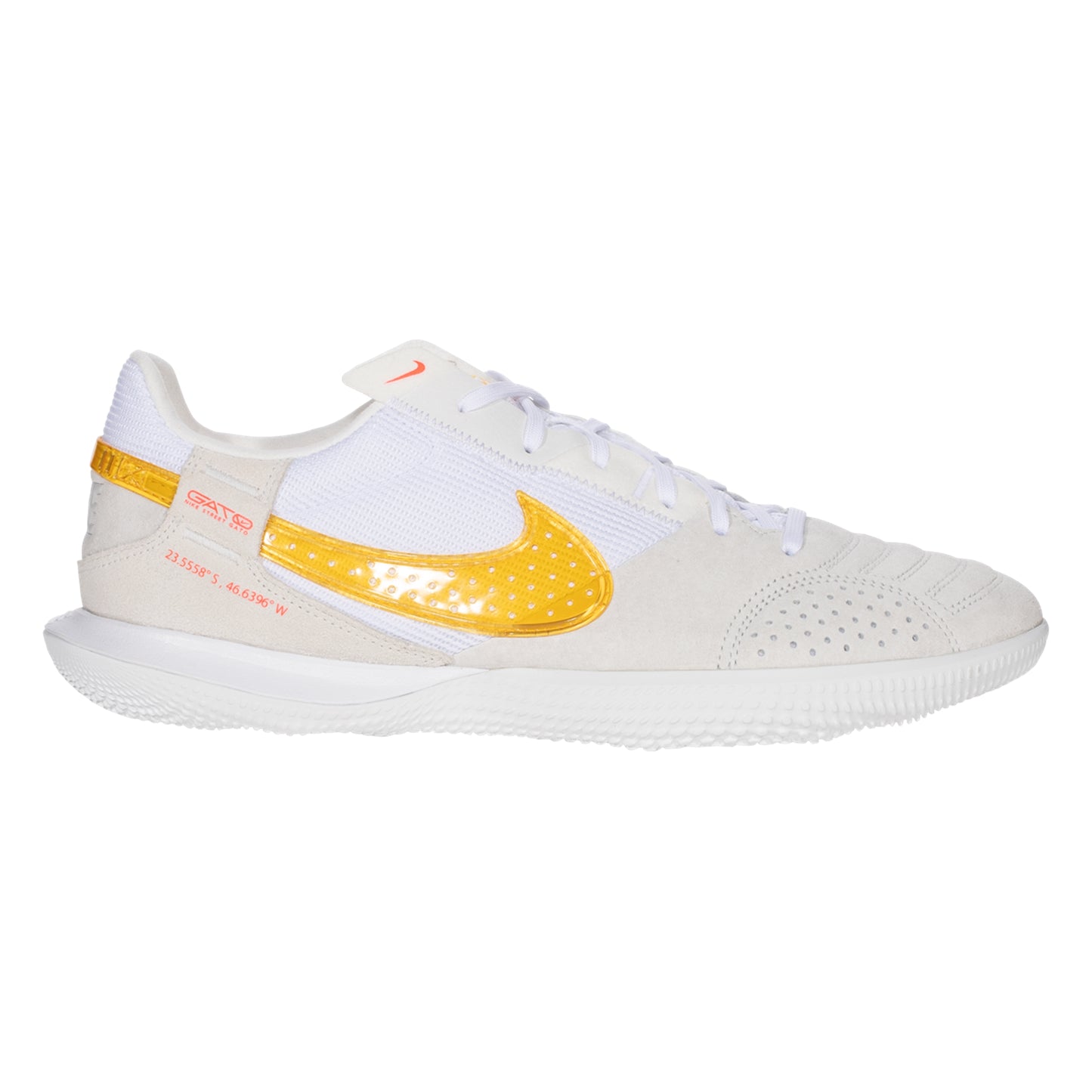 Nike StreetGato Indoor Soccer Shoe- Summit White / University Gold