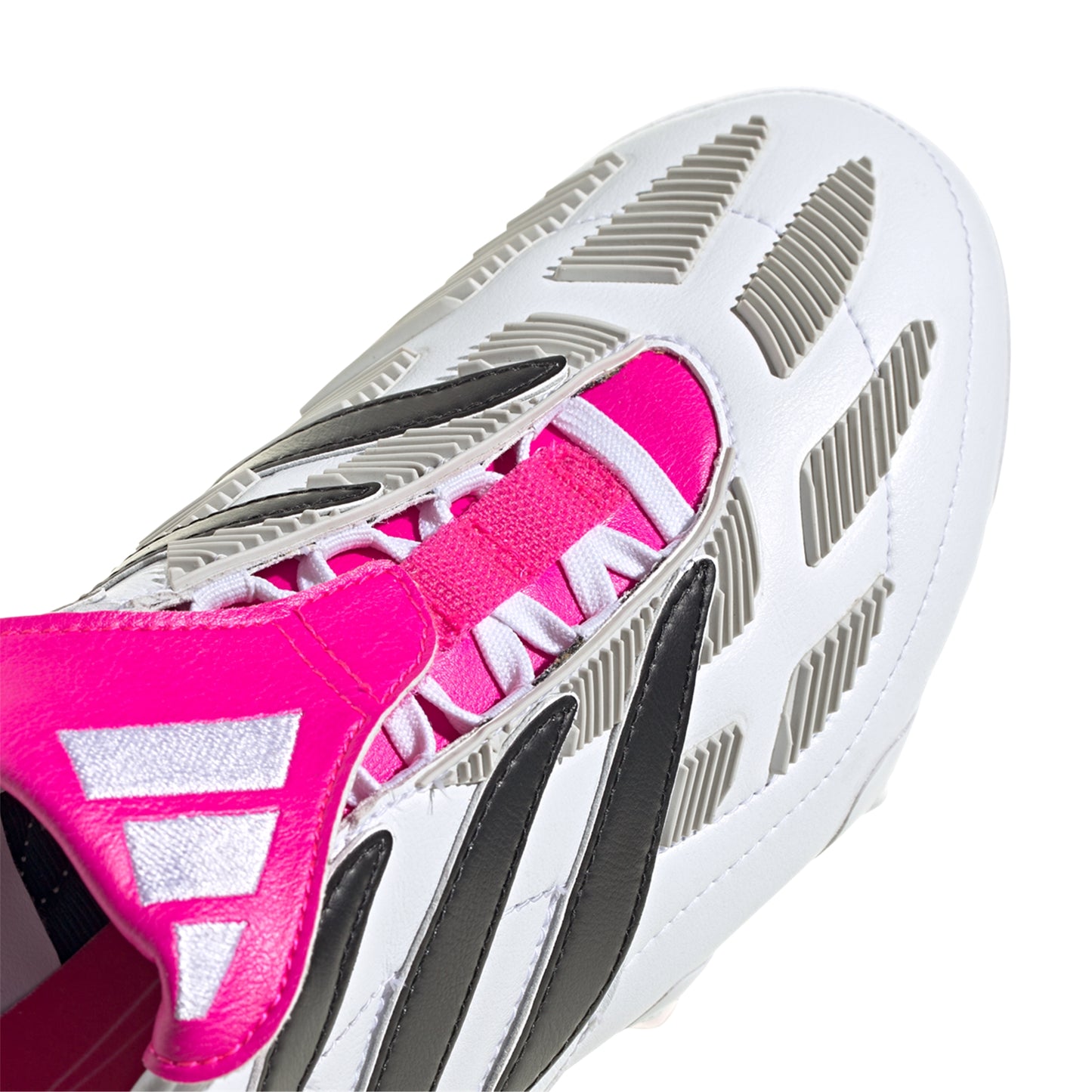 adidas Predator Precision.1 FG Firm Ground Soccer Cleats - White/Core Black/Team Shock Pink