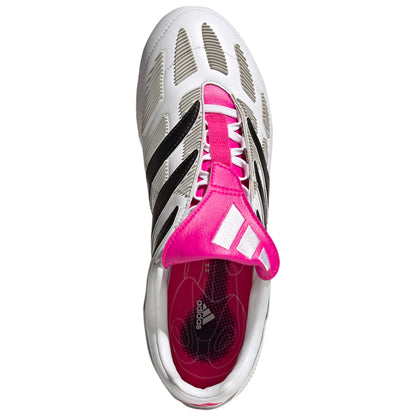 adidas Predator Precision.1 FG Firm Ground Soccer Cleats - White/Core Black/Team Shock Pink