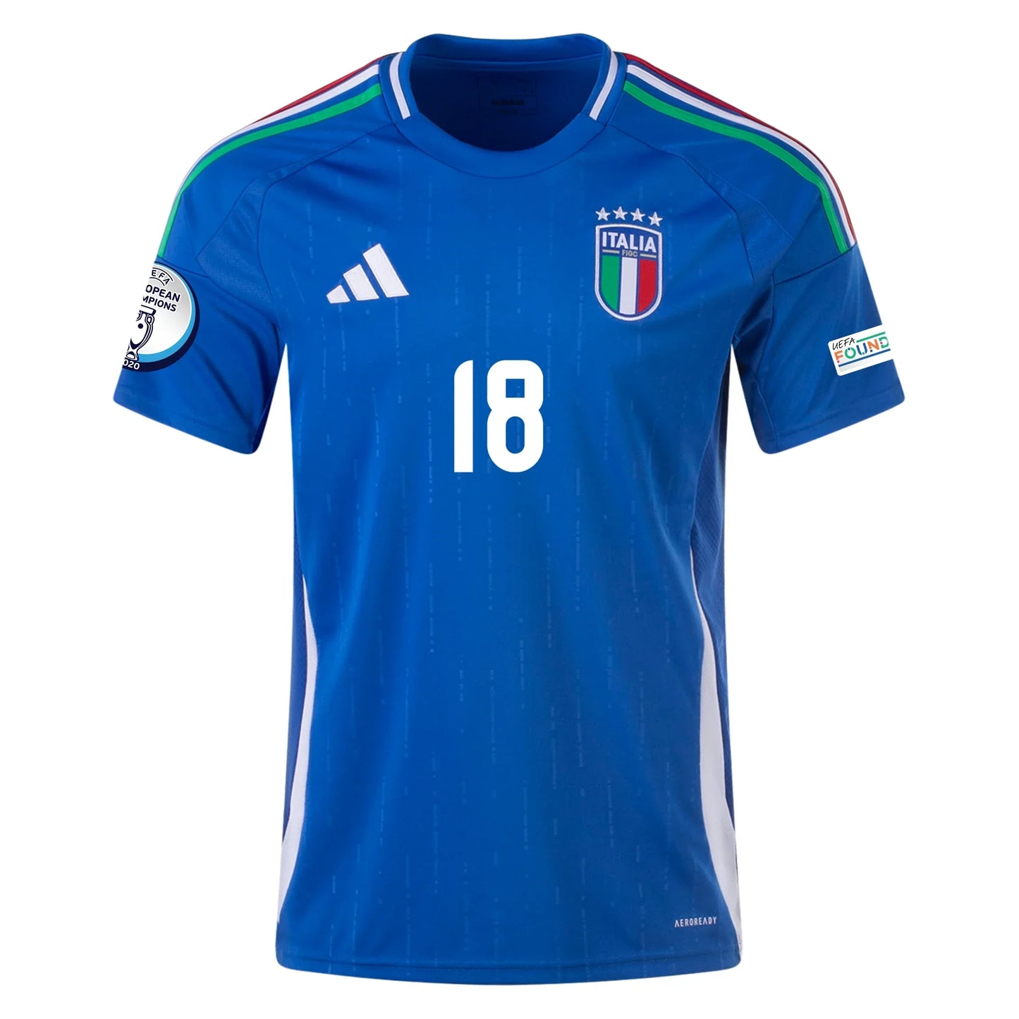 Men's Authentic Adidas Barella Italy Home Jersey 2024