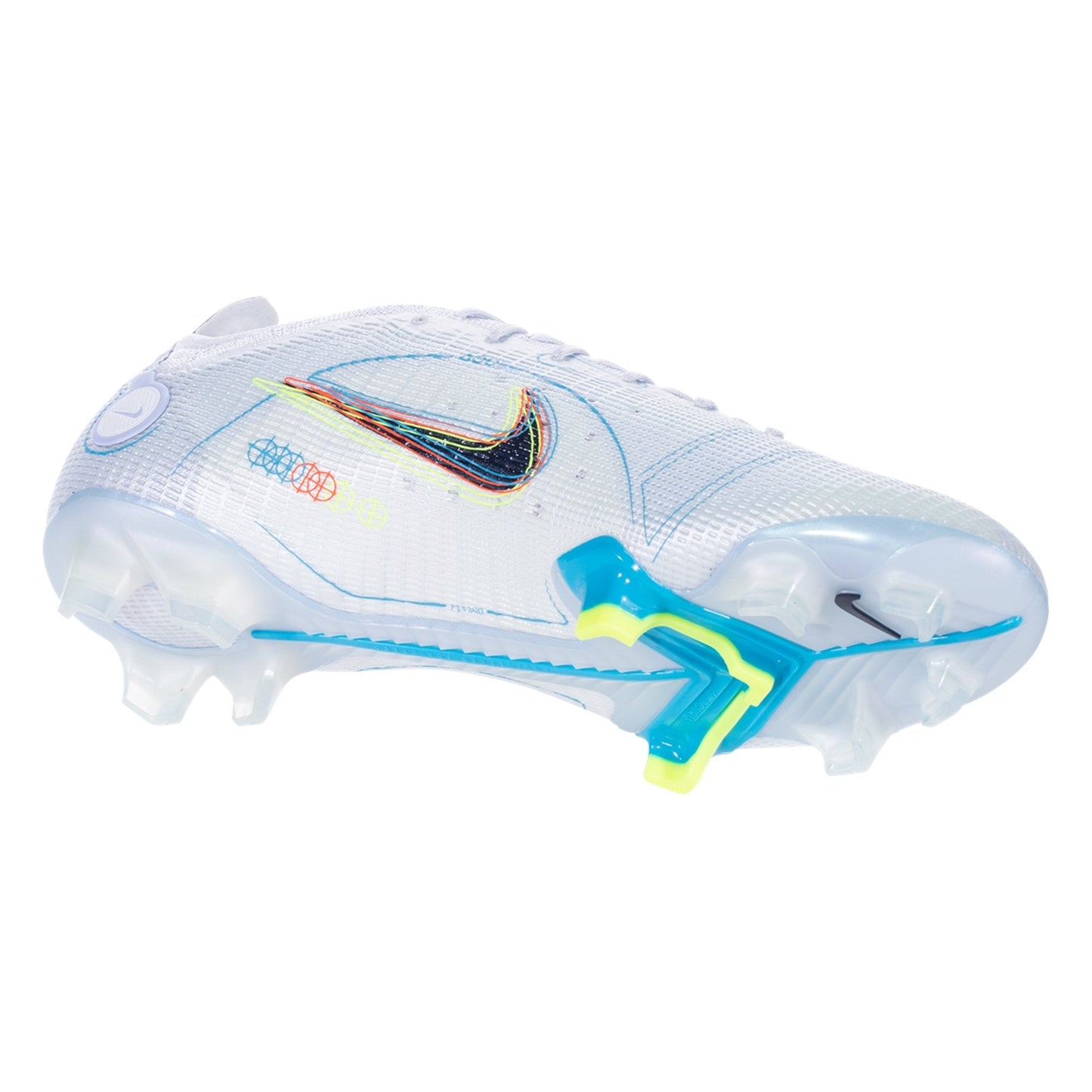 Nike Mercurial Vapor 14 Elite FG Firm Ground Soccer Cleat - Grey/Blackened Blue/Light Marine/Laser Blue/Rush Orange/Volt