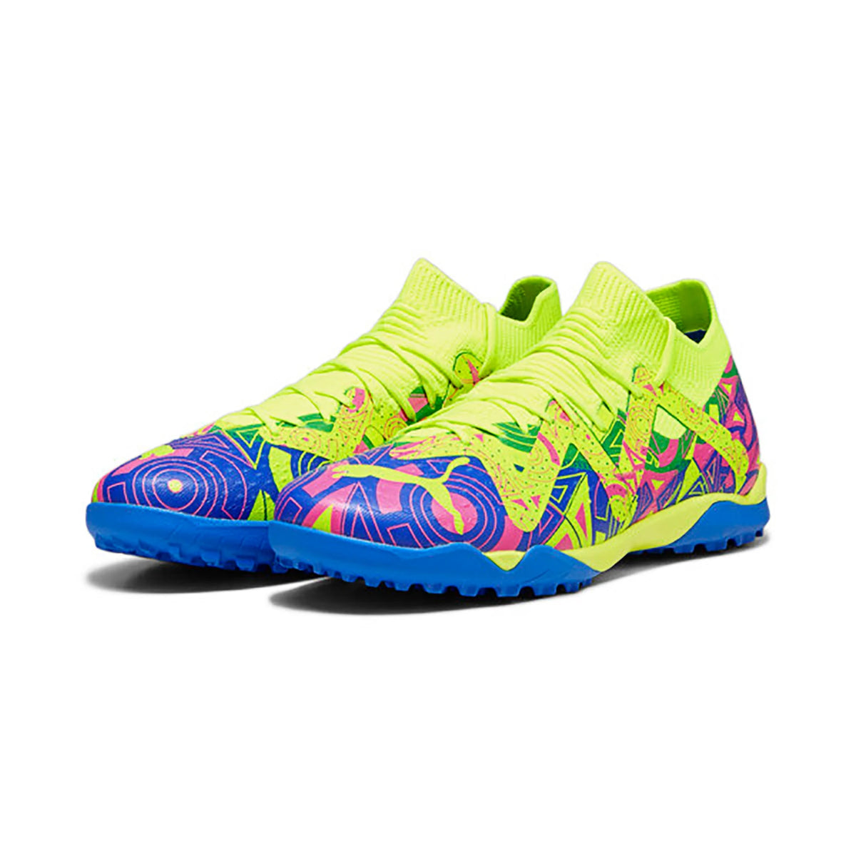 Puma Future Match TT Turf- Ultra Blue-Yellow Alert-Luminous Pink