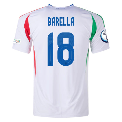 Men's Authentic Adidas Barella Italy Away Jersey 2024