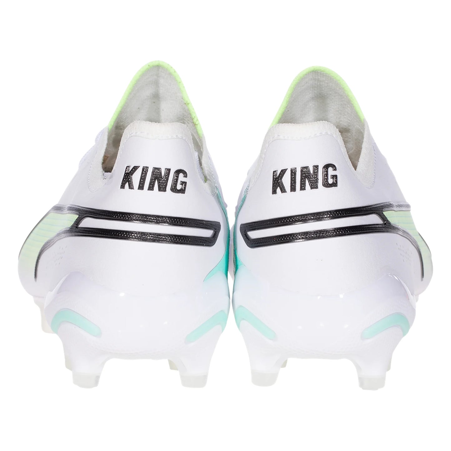 Puma King Ultimate FG/AG Firm Ground Soccer Cleat - White/Black/Yellow/Peppermint