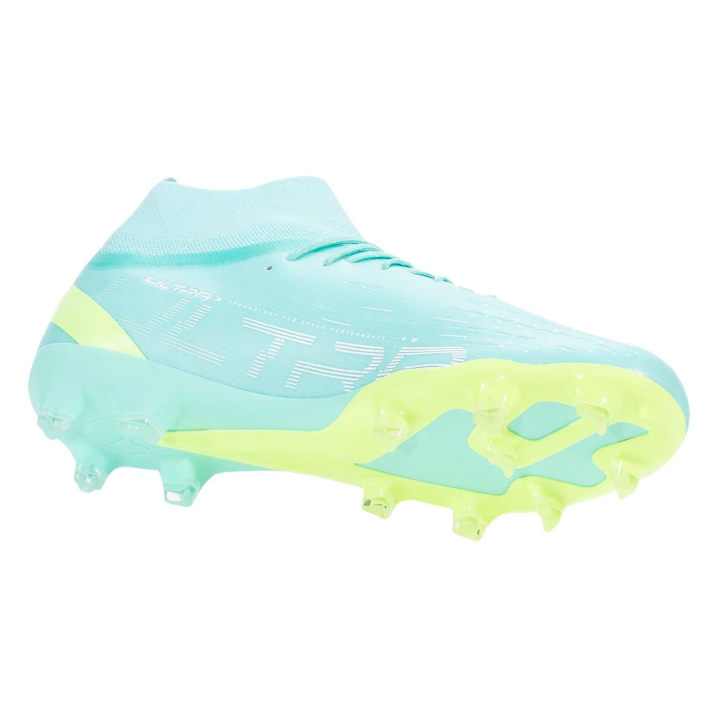 Puma Ultra Pro FG/AG Firm Ground Soccer Cleat - Peppermint/White/Yellow