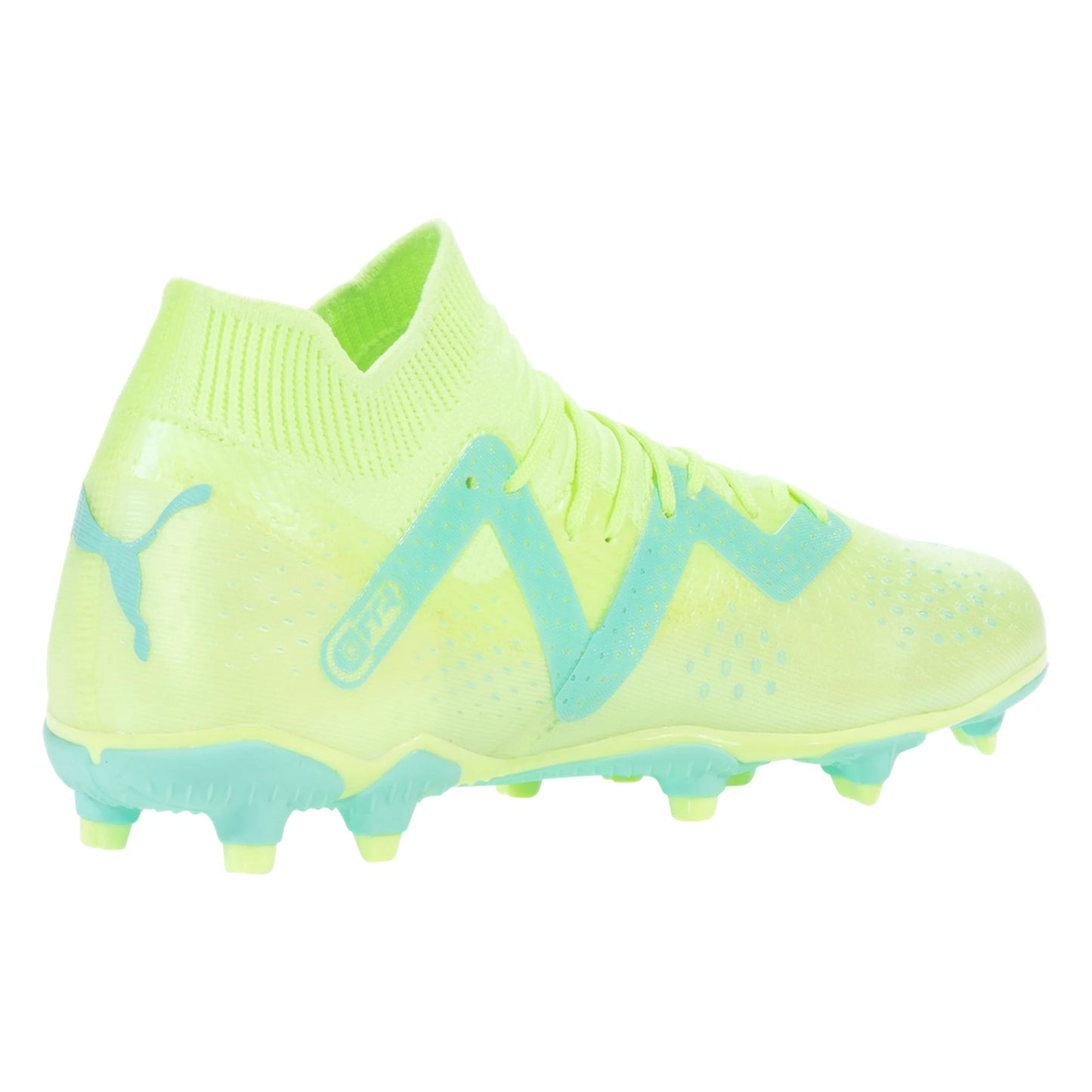 Puma Future Match FG/AG Junior Firm Ground Soccer Cleat - Yellow/Black/Peppermint