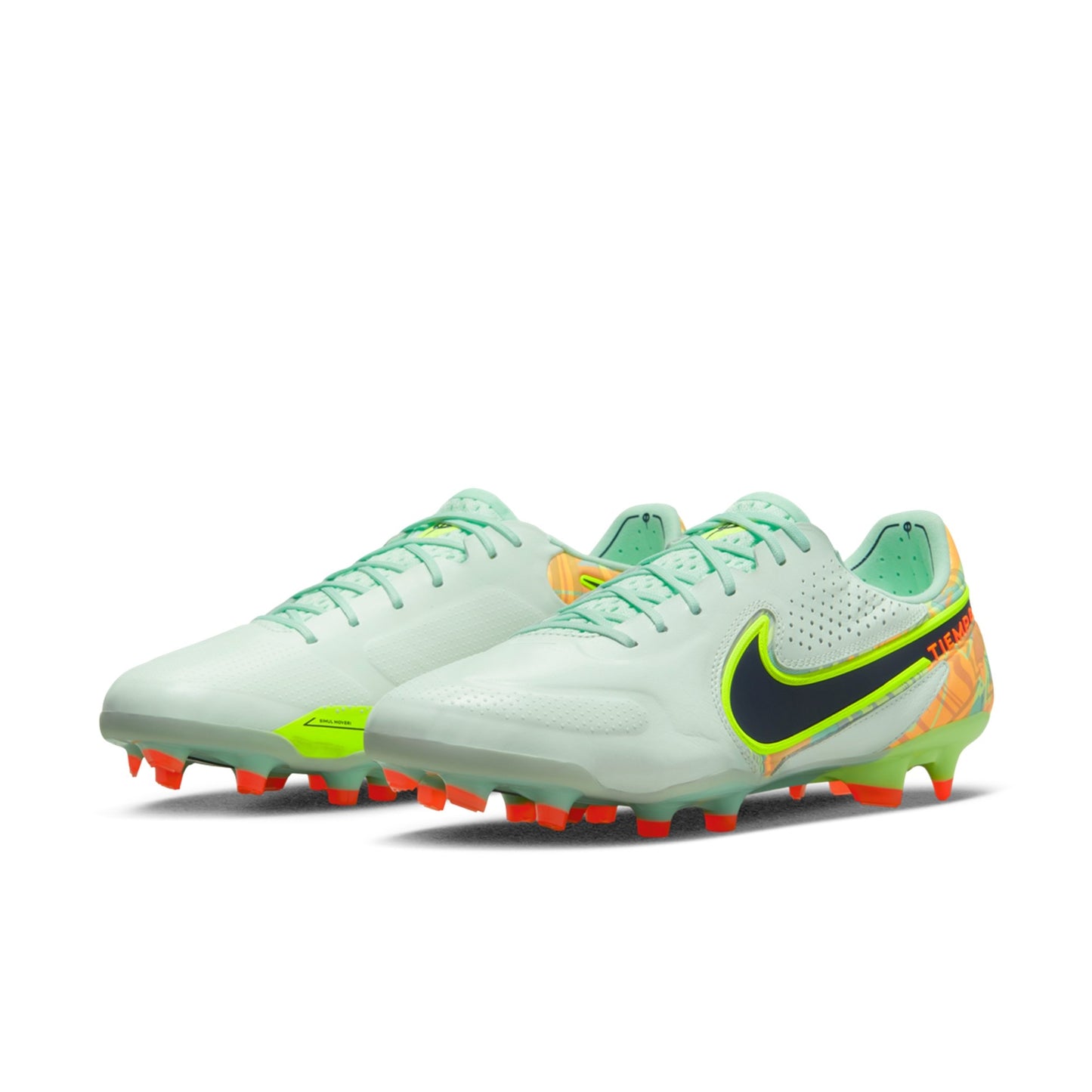 Nike Tiempo Legend 9 Elite FG Firm Ground Soccer Cleat - Mint Foam/Blackened Blue/Total Orange/Ghost Green