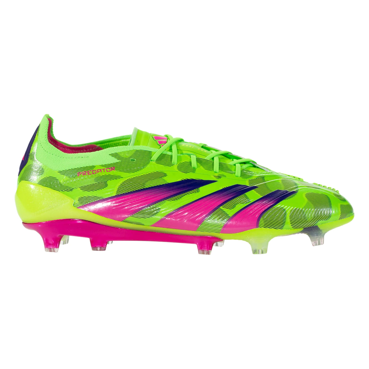 adidas Predator Elite FG Firm Ground Soccer Cleat - Solar Green/Shock Pink/Lucid Lemon