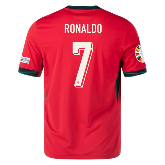 Big Kids' Nike Dri-FIT Soccer Portugal 2024 Replica Ronaldo Home Jersey