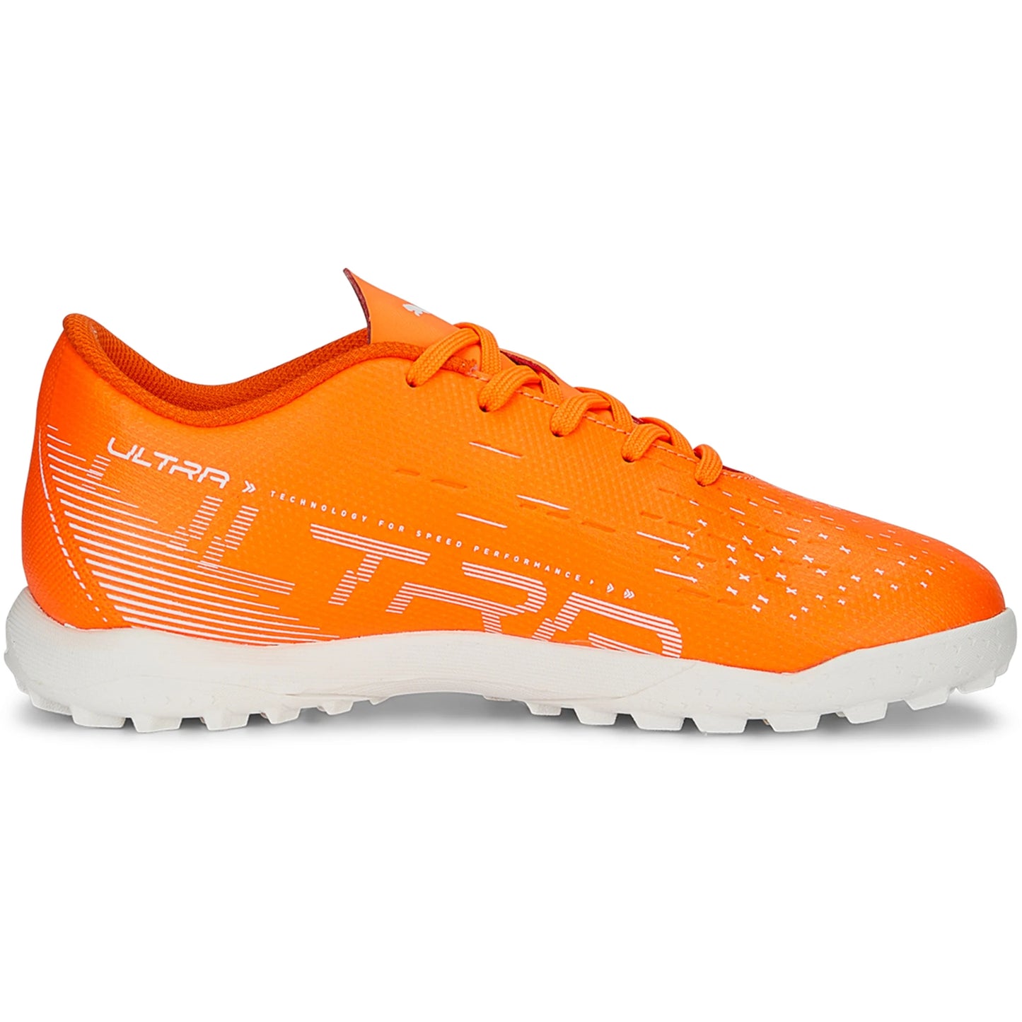 Puma Ultra Play TT Junior Turf Soccer Shoes - Orange/White/Blue