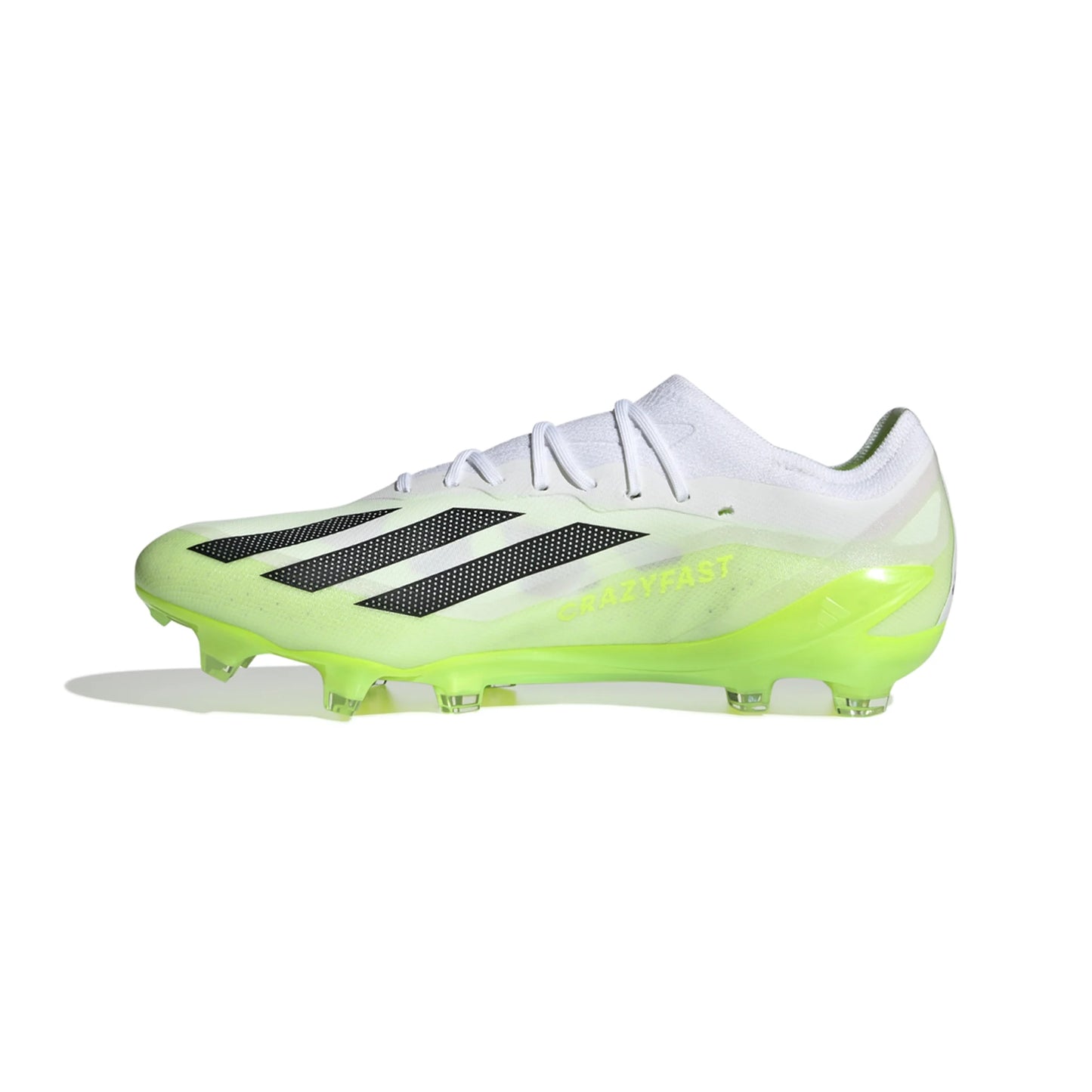 adidas X CrazyFast.1 FG Firm Ground Soccer Cleat - White/Core Black/Lucid Lemon