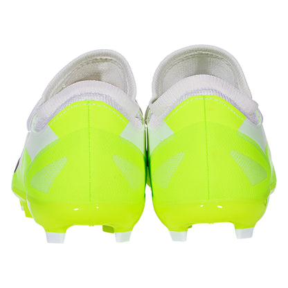 adidas X CrazyFast.3 FG Junior Firm Ground Soccer Cleat - White/Core Black/Lucid Lemon