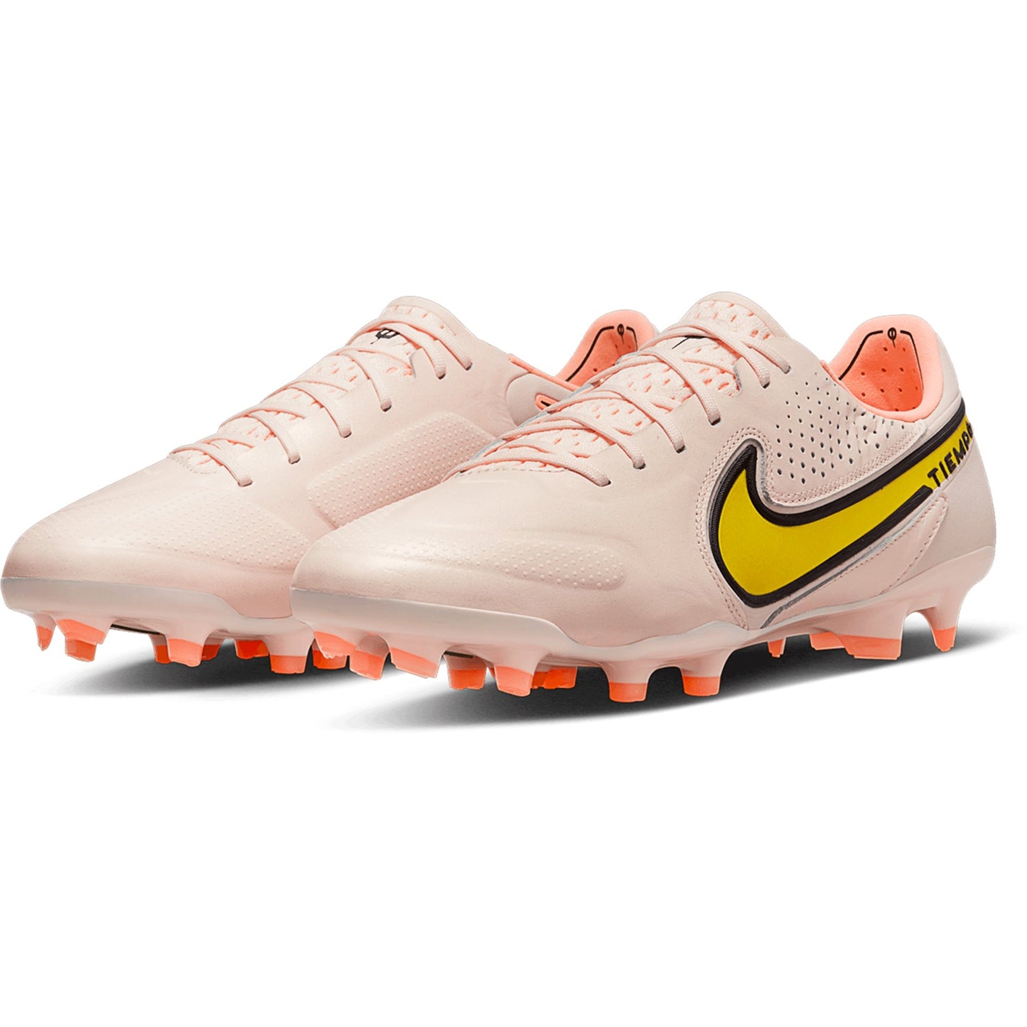 Nike Tiempo Legend 9 Elite FG Soccer Cleat - Guava Ice/Yellow Strike/Sunset Glow/Black