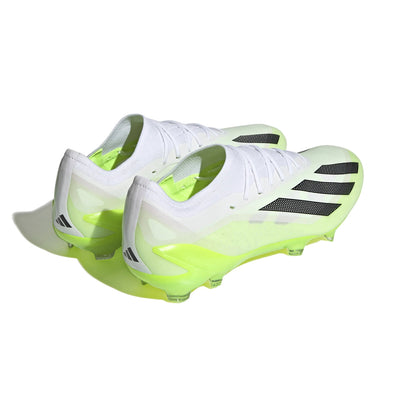 adidas X CrazyFast.1 FG Firm Ground Soccer Cleat - White/Core Black/Lucid Lemon