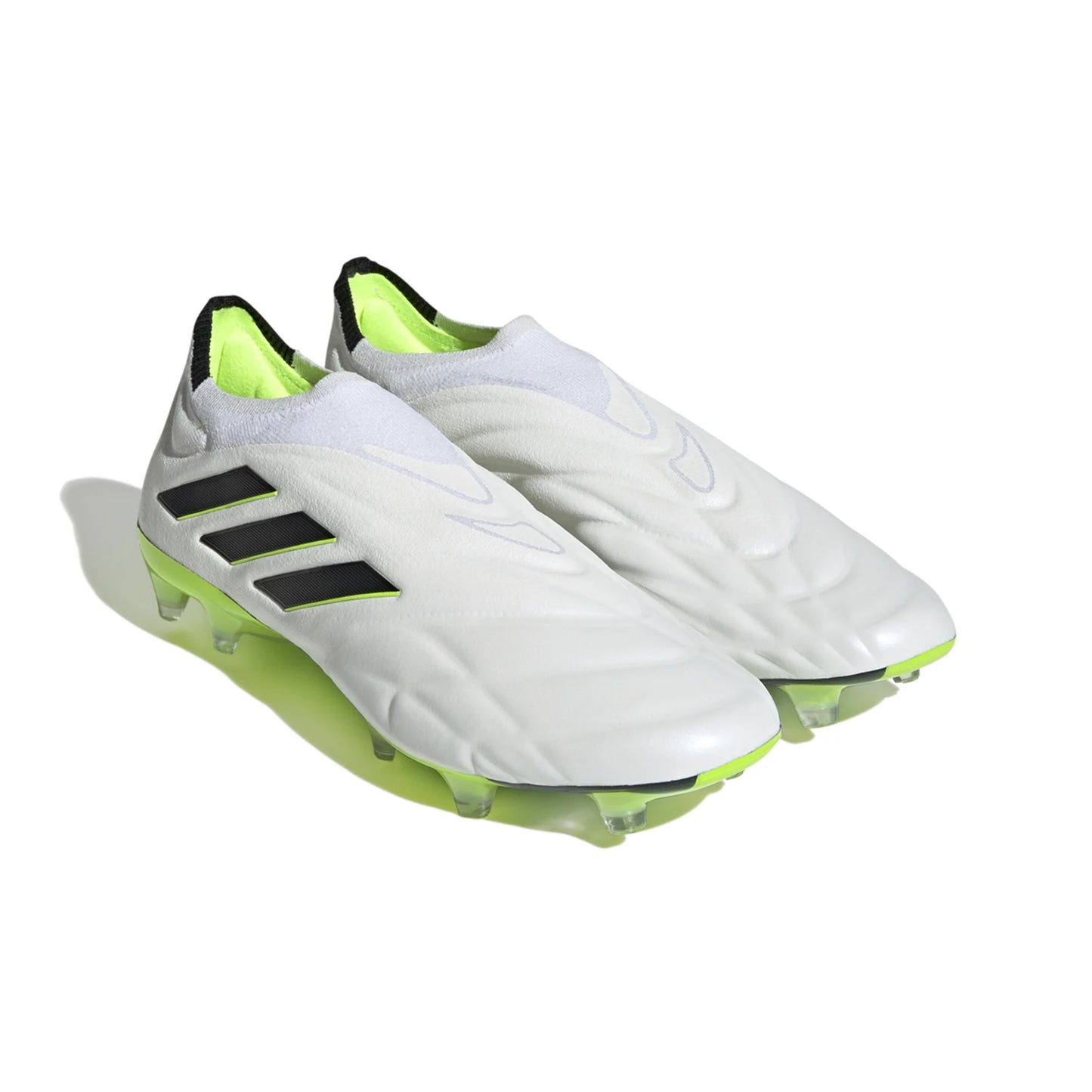 adidas Copa Pure+ FG Firm Ground Soccer Cleat - White/Core Black/Lucid Lemon