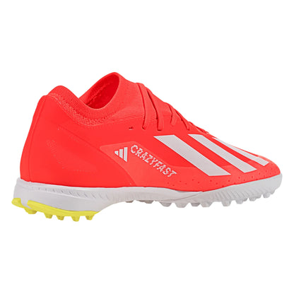 adidas X CrazyFast League TF Turf Soccer Cleat - Solar Red/White/Solar Yellow