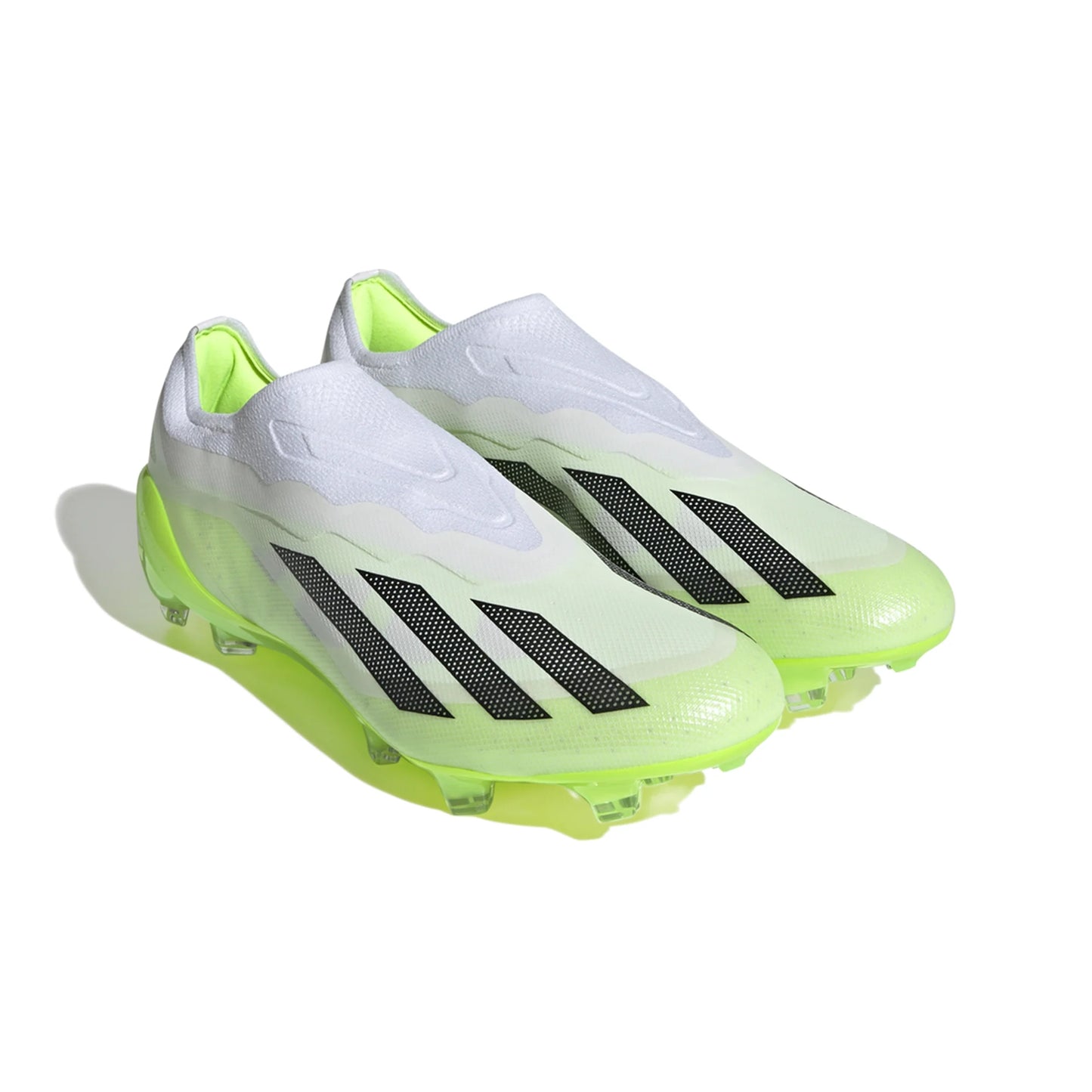 adidas X CrazyFast.1 Laceless FG Firm Ground Soccer Cleat - White/Core Black/Lucid Lemon