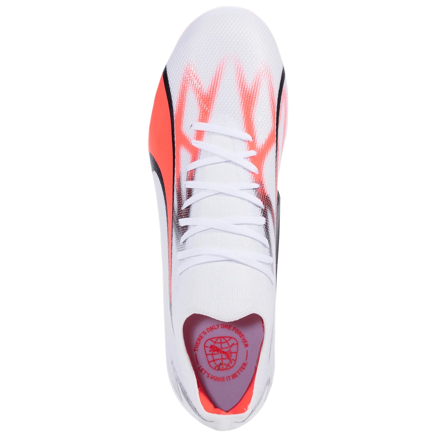 Puma Ultra Match FG/AG Firm Ground Soccer Cleat - White/Black/Fire Orchid