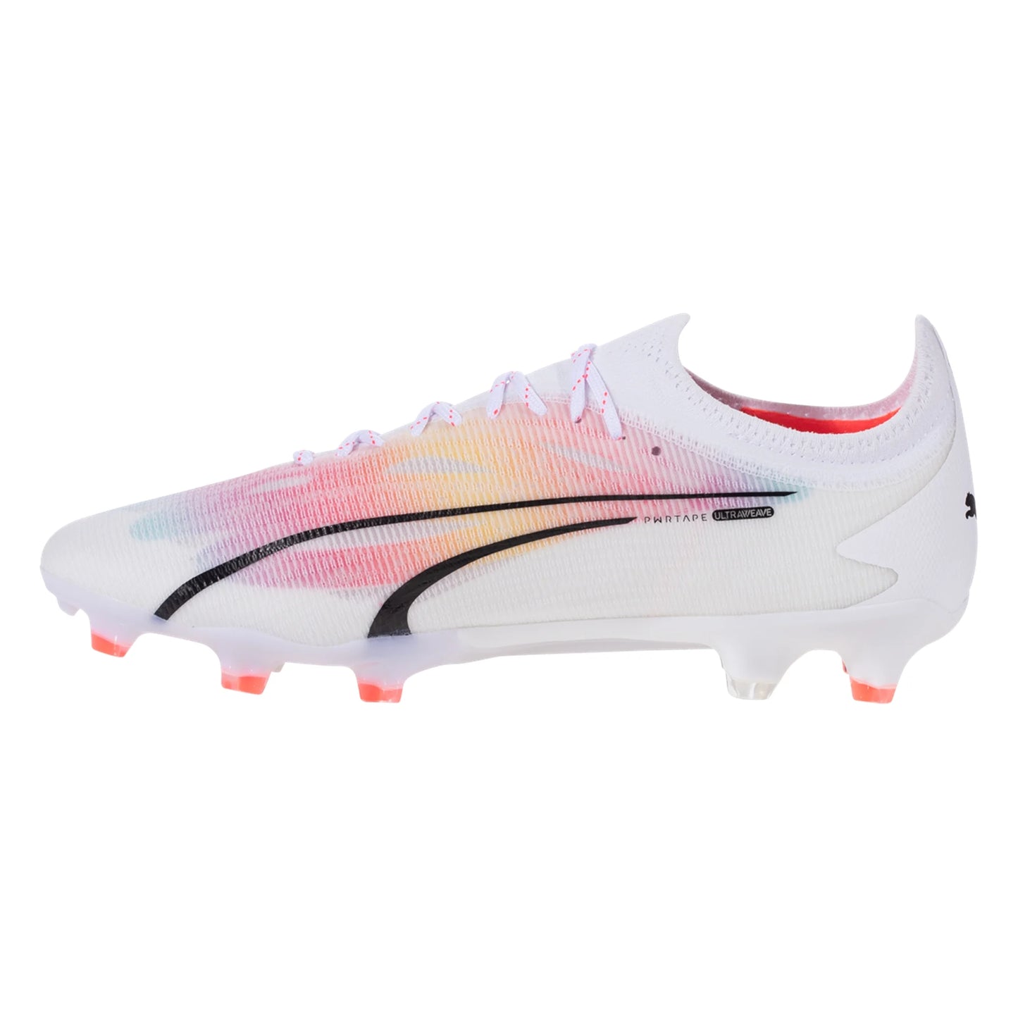 Puma Ultra Ultimate FG/AG Firm Ground Soccer Cleat - White/Black/Fire Orchid