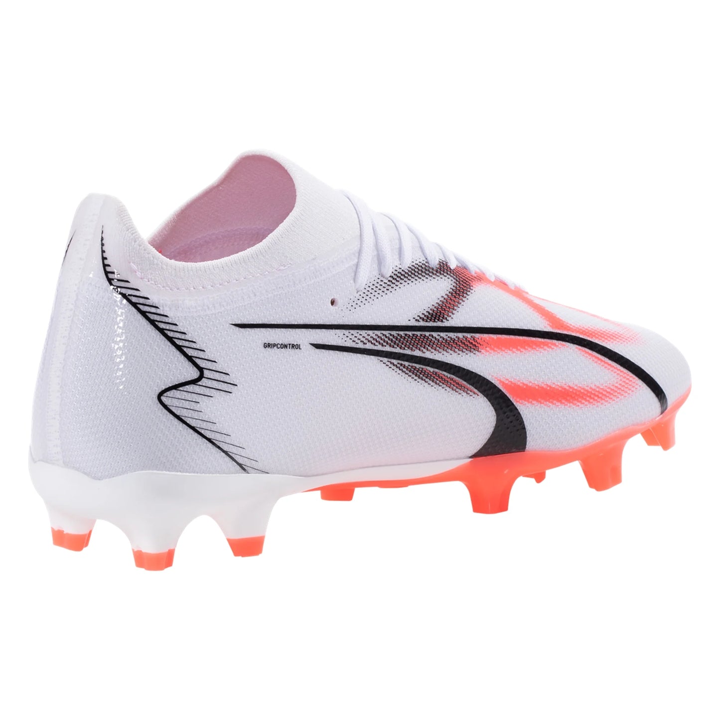 Puma Ultra Match FG/AG Firm Ground Soccer Cleat - White/Black/Fire Orchid