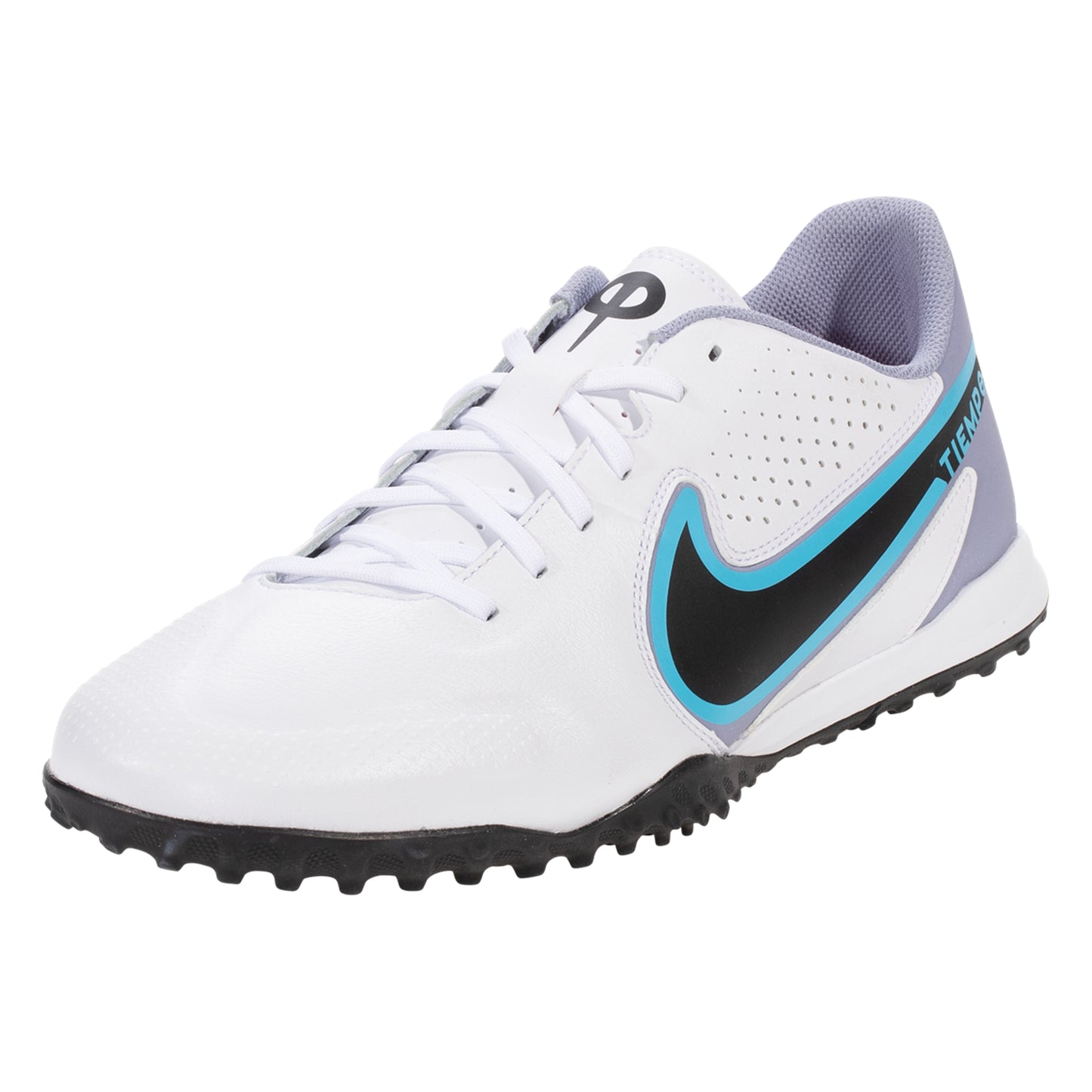 Nike Tiempo Legend 9 Academy TF Artificial Turf Soccer Shoe - White/Black/Blue/Pink