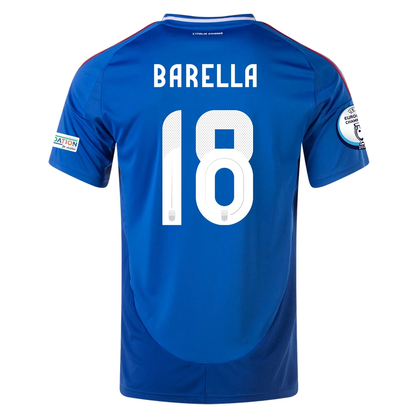 Men's Authentic Adidas Barella Italy Home Jersey 2024