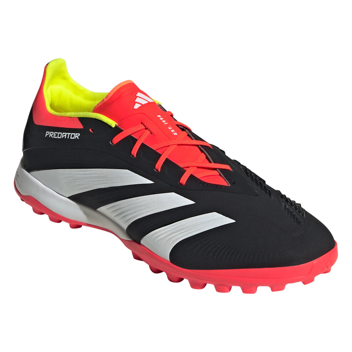 adidas Predator Elite TF Turf Soccer Cleat - Core Black/White/Solar Yellow