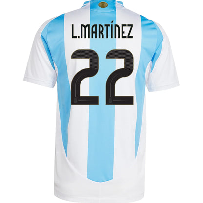 Men's Authentic Adidas L.Martinez Argentina Home Jersey 2024