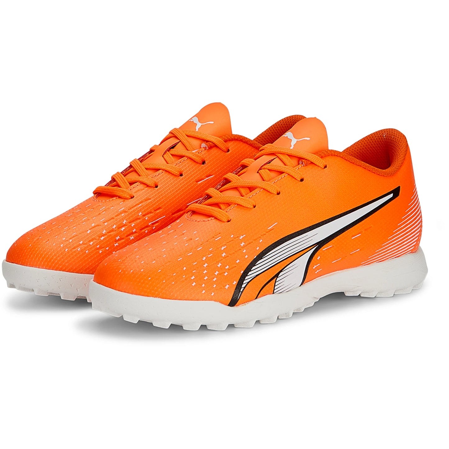 Puma Ultra Play TT Junior Turf Soccer Shoes - Orange/White/Blue