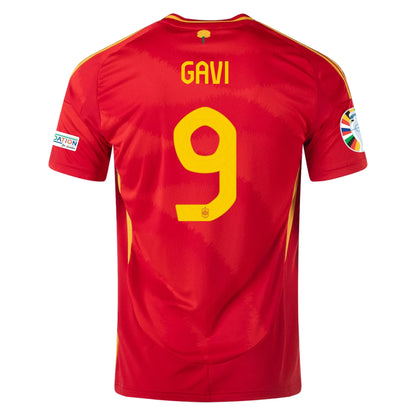 Kid's Replica Adidas Gavi Spain Home Jersey 2024