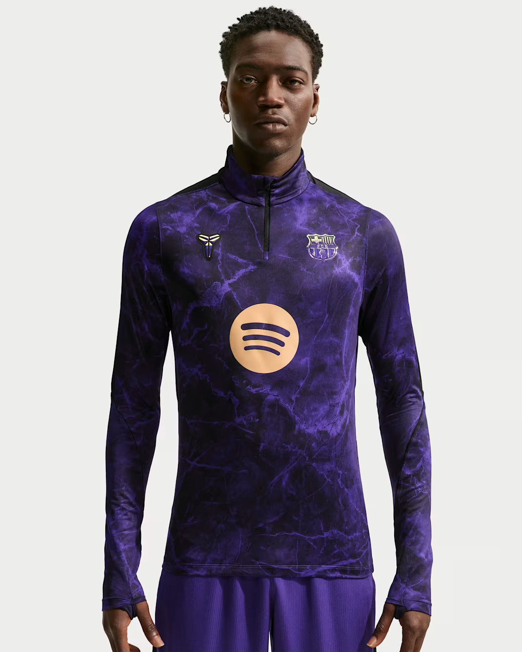Men's Kobe Dri-FIT Soccer Knit Pre-Match Drill Top FC Barcelona Strike Away